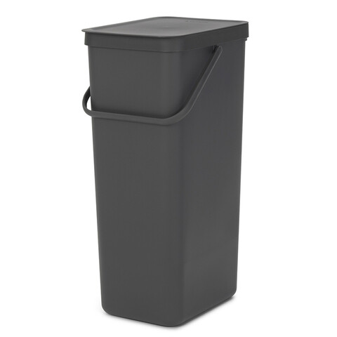 Cos de gunoi, Brabantia, Sort&Go, 40 L, 34.5x26.8x62 cm, polipropilena, gri