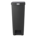 Cos de gunoi cu pedala, Brabantia, StepUp, 40 L, 35.2x28x66.6 cm, polipropilena, gri inchis