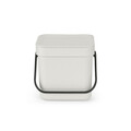 Cos de gunoi, Brabantia, Sort&Go, 3 L, 13.9x18.8x18.1 cm, polipropilena, gri deschis