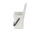 Cos de gunoi, Brabantia, Sort&Go, 3 L, 13.9x18.8x18.1 cm, polipropilena, gri deschis