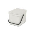 Cos de gunoi, Brabantia, Sort&Go, 6 L, 24.5x20x18.1 cm, polipropilena, gri deschis