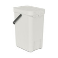 Cos de gunoi, Brabantia, Sort&Go, 12 L, 24.9x20x35.1 cm, polipropilena, gri deschis