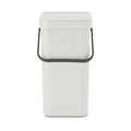 Cos de gunoi, Brabantia, Sort&Go, 12 L, 24.9x20x35.1 cm, polipropilena, gri deschis