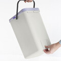 Cos de gunoi, Brabantia, Sort&Go, 12 L, 24.9x20x35.1 cm, polipropilena, gri deschis