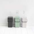 Cos de gunoi, Brabantia, Sort&Go, 12 L, 24.9x20x35.1 cm, polipropilena, gri deschis