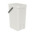 Cos de gunoi, Brabantia, Sort&Go, 16 L, 27.9x22x40.1 cm, polipropilena, gri deschis