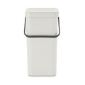 Cos de gunoi, Brabantia, Sort&Go, 16 L, 27.9x22x40.1 cm, polipropilena, gri deschis