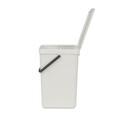 Cos de gunoi, Brabantia, Sort&Go, 16 L, 27.9x22x40.1 cm, polipropilena, gri deschis