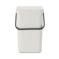 Cos de gunoi, Brabantia, Sort&Go, 25 L, 34.5x26.8x40.1 cm, polipropilena, gri deschis