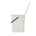Cos de gunoi, Brabantia, Sort&Go, 25 L, 34.5x26.8x40.1 cm, polipropilena, gri deschis