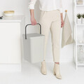Cos de gunoi, Brabantia, Sort&Go, 25 L, 34.5x26.8x40.1 cm, polipropilena, gri deschis