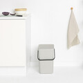 Cos de gunoi, Brabantia, Sort&Go, 25 L, 34.5x26.8x40.1 cm, polipropilena, gri deschis