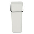 Cos de gunoi, Brabantia, Sort&Go, 40 L, 34.5x26.8x62 cm, polipropilena, gri deschis