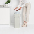 Cos de gunoi, Brabantia, Sort&Go, 40 L, 34.5x26.8x62 cm, polipropilena, gri deschis