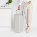 Cos de gunoi, Brabantia, Sort&Go, 40 L, 34.5x26.8x62 cm, polipropilena, gri deschis