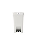 Cos de gunoi cu pedala, Brabantia, StepUp, 10 L, 26.5x20.3x38.1 cm, polipropilena, gri deschis