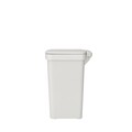Cos de gunoi cu pedala, Brabantia, StepUp, 10 L, 26.5x20.3x38.1 cm, polipropilena, gri deschis