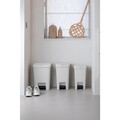 Cos de gunoi cu pedala, Brabantia, StepUp, 10 L, 26.5x20.3x38.1 cm, polipropilena, gri deschis