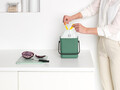 Cos de gunoi, Brabantia, Sort&Go, 3 L, 13.9x18.8x18.1 cm, polipropilena, verde brad