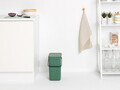 Cos de gunoi, Brabantia, Sort&Go, 12 L, 24.9x20x35.1 cm, polipropilena, verde brad