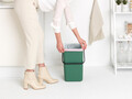 Cos de gunoi, Brabantia, Sort&Go, 25 L, 34.5x26.8x40.1 cm, polipropilena, verde brad