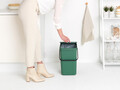 Cos de gunoi, Brabantia, Sort&Go, 25 L, 34.5x26.8x40.1 cm, polipropilena, verde brad