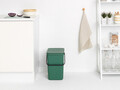 Cos de gunoi, Brabantia, Sort&Go, 25 L, 34.5x26.8x40.1 cm, polipropilena, verde brad