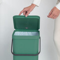 Cos de gunoi, Brabantia, Sort&Go, 40 L, 34.5x26.8x62 cm, polipropilena, verde brad