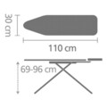 Masa de calcat, Brabantia A, Fresh Breeze, 110x30 cm, 7 pozitii de reglare, otel/bumbac