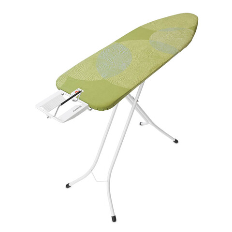 Masa de calcat, Brabantia B, Calm Rustle, 124x38 cm, 7 pozitii de reglare, otel/bumbac