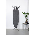 Masa de calcat, Brabantia B, Denim Black, 124x38 cm, 7 pozitii de reglare, otel/bumbac, negru denim