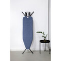 Masa de calcat, Brabantia B, Denim Blue, 124x38 cm, 7 pozitii de reglare, otel/bumbac