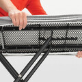 Masa de calcat, Brabantia B, Titan Oval, 124x38 cm, 7 pozitii de reglare, otel/bumbac