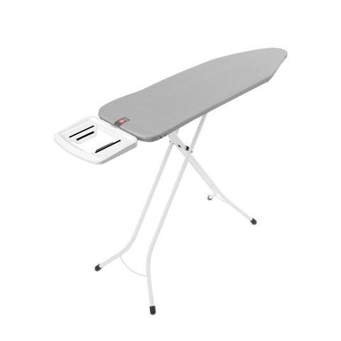 Masa de calcat, Brabantia B, Metallised, 124x38 cm, 7 pozitii de reglare, otel/bumbac