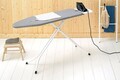 Masa de calcat, Brabantia B, Metallised, 124x38 cm, 7 pozitii de reglare, otel/bumbac