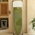 Masa de calcat, Brabantia B, Calm Rustle, 124x38 cm, 7 pozitii de reglare, cu suport statie de calcat, otel/bumbac
