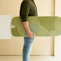 Masa de calcat, Brabantia B, Calm Rustle, 124x38 cm, 7 pozitii de reglare, cu suport statie de calcat, otel/bumbac