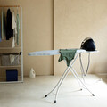 Masa de calcat, Brabantia B, Fresh Breeze, 124x38 cm, 7 pozitii de reglare, cu suport statie de calcat, otel/bumbac