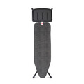 Masa de calcat, Brabantia B, Denim Black, 124x38 cm, 7 pozitii de reglare, cu suport statie de calcat, otel/bumbac, negru denim