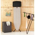 Masa de calcat, Brabantia B, Denim Grey, 124x38 cm, 7 pozitii de reglare, cu suport statie de calcat, otel/bumbac