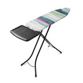 Masa de calcat, Brabantia B, Morning Breeze, 124x38 cm, 7 pozitii de reglare, cu suport statie de calcat, otel/bumbac