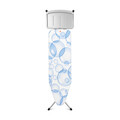 Masa de calcat, Brabantia B, PerfectFlow Bubbles, 124x38 cm, 7 pozitii de reglare, cu suport statie de calcat, polipropilena/otel/bumbac
