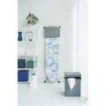 Masa de calcat, Brabantia B, PerfectFlow Bubbles, 124x38 cm, 7 pozitii de reglare, cu suport statie de calcat, polipropilena/otel/bumbac