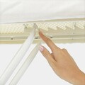 Masa de calcat, Brabantia B, PerfectFlow Bubbles, 124x38 cm, 7 pozitii de reglare, cu suport statie de calcat, polipropilena/otel/bumbac
