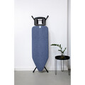 Masa de calcat, Brabantia C, Denim Blue, 124x45 cm, 7 pozitii de reglare, otel/bumbac, albastru denim