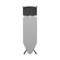 Masa de calcat, Brabantia C, Metallised, 124x45 cm, 7 pozitii de reglare, cu suport statie de calcat, otel/bumbac