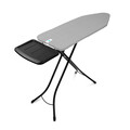 Masa de calcat, Brabantia C, Metallised, 124x45 cm, 7 pozitii de reglare, cu suport statie de calcat, otel/bumbac