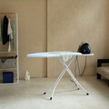 Masa de calcat, Brabantia C, Fresh Breeze, 124x45 cm, 7 pozitii de reglare, cu suport statie de calcat, otel/bumbac