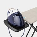 Masa de calcat, Brabantia C, Denim Grey, 124x45 cm, 7 pozitii de reglare, cu suport statie de calcat, otel/bumbac, gri denim
