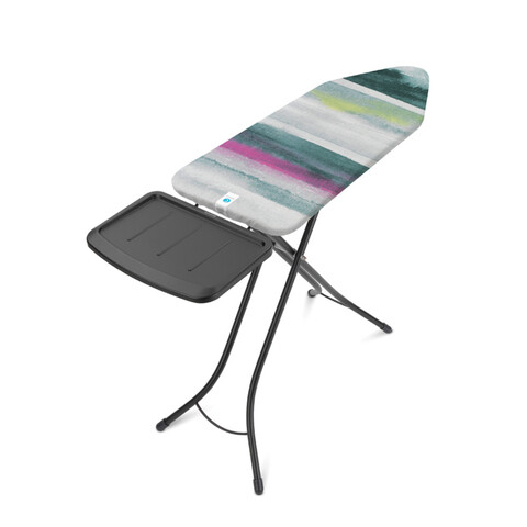 Masa de calcat, Brabantia C, Morning Breeze, 124x45 cm, 7 pozitii de reglare, cu suport statie de calcat, otel/bumbac